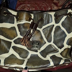 Dooney and Bourke Giraffe print leather  hobo bag